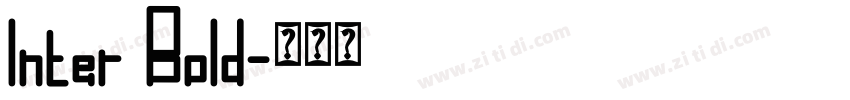 lnter Bold字体转换